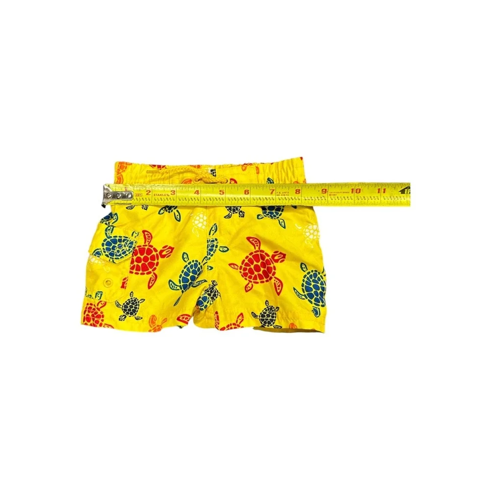 Koala Kids Yellow Sea Turtle Print Swim Trunks Infant Boys Size 3M Mesh Lined